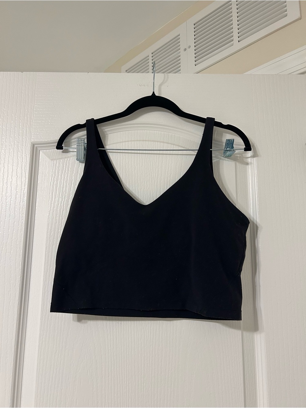 Lululemon Align Black V-Neck Cropped Tank Top - Women